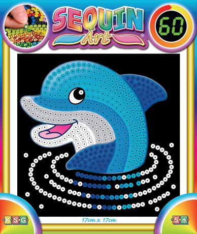 Картина из пайеток Sequin Art /KSG "Дельфин" мини