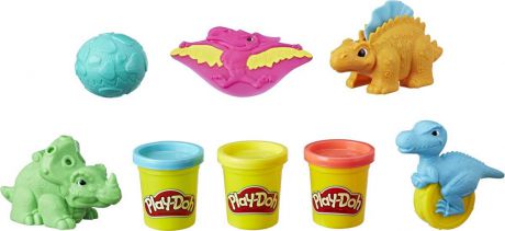 Набор для лепки Play-Doh "Малыши-Динозаврики", 8 предметов