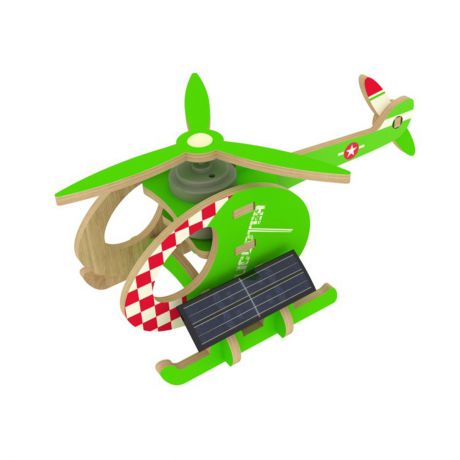 3D Пазл Robotime Деревянные 3D пазлы Helicopter-A P230S Вертолет на солнечной энергии