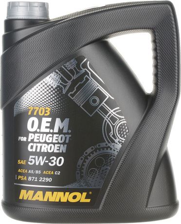 Моторное масло Mannol O.E.M. for Peugeot Citroen, синтетическое, 5W-30, 4 л