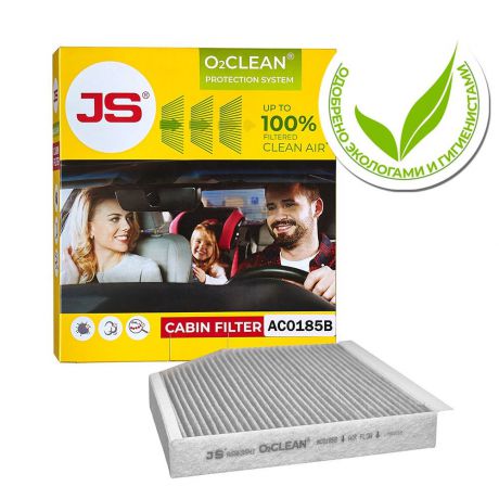 Салонный фильтр JS AC0185B Антибактериальная система очистки воздуха в салоне автомобиля JSO2CLEAN