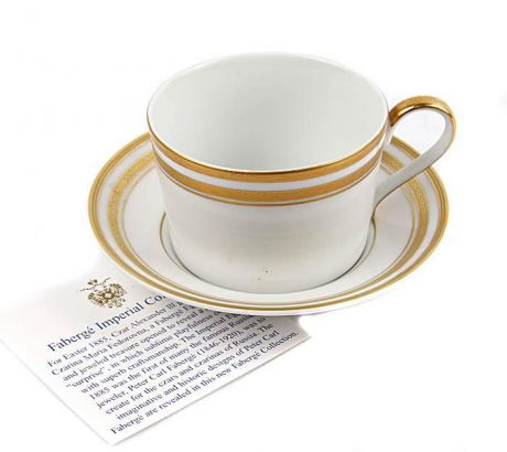 Чайная пара Faberge "Императрица Елизавета", белый, золотой