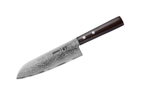 Кухонный нож samura Нож кухонный "Samura 67" Сантоку, черный