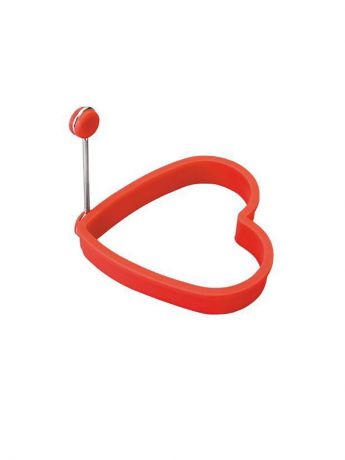 Форма для яичницы Kitchen Angel в виде сердца с держателем, форма для жарки сердце с ручкой, красный