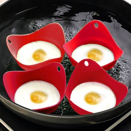 Форма для яичницы Home Helper egg, красный