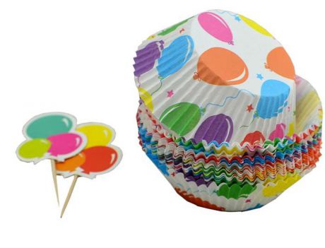 Набор для выпечки и украшения кексов Marmiton "Воздушные шары"