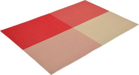 Салфетка сервировочная Marmiton "Геометрия", цвет: бордовый, 300 х 450 мм