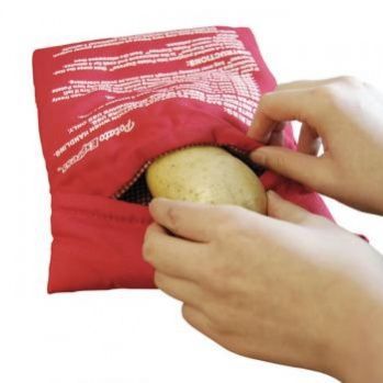 Рукав для запекания картофеля в микроволновой печи "Bradex", цвет: красный, 24 х 20 см