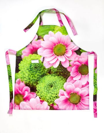 Фартук кухонный Сирень "Летние цветы", ФРТОК057-10921, розовый, 90 х 75 см