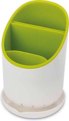 Сушилка для столовых приборов Joseph Joseph "Dock", со сливом, цвет: зеленый. 85074
