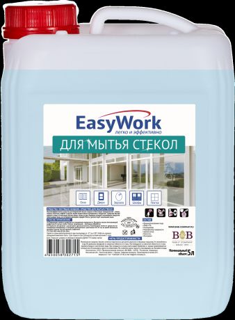 Средство для мытья стекол EasyWork, 302715, 5 л