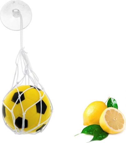 Ароматизатор автомобильный Luazon Футбольный мяч, лимон, под сиденье, 805472, желтый