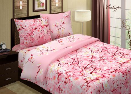 Комплект постельного белья Традиция Pastel, для сна и отдыха, 1206/Сакура розовая, розовый