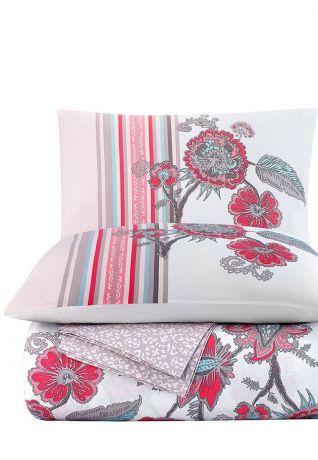 Комплект постельного белья Arya home collection Vinea, розовый, белый