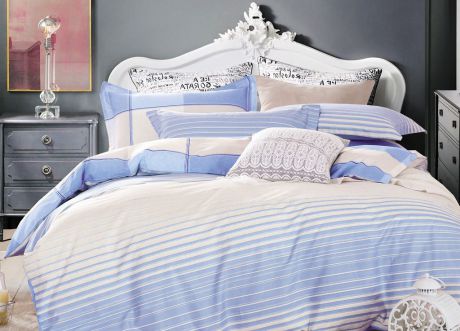 Комплект постельного белья Primavera Classic Апельдорн, 1109S, голубой, 2-х спальный, наволочки 70x70