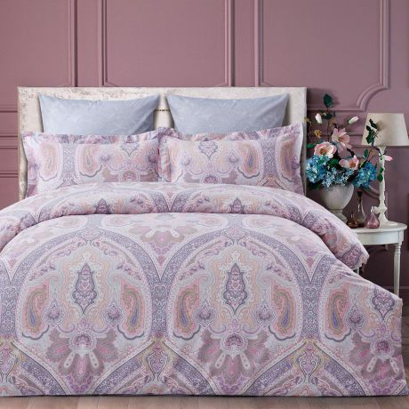 Комплект постельного белья Arya home collection Dakota, розовый