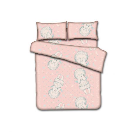 Комплект белья Коллекция "Gapchinska "Бабочки в моей голове…", 1,5-спальный, наволочки 50x70, цвет: розовый