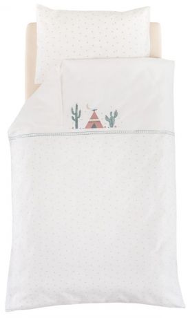 Детский комплект постельного белья Traumeland Cactus Love, белый