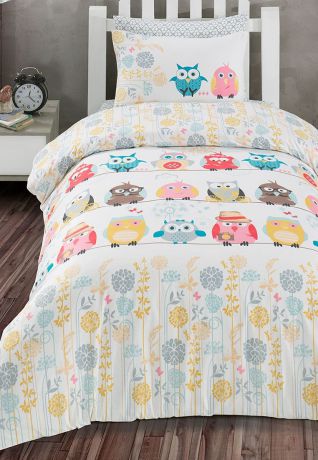 Детский комплект постельного белья Arya home collection Owl, желтый