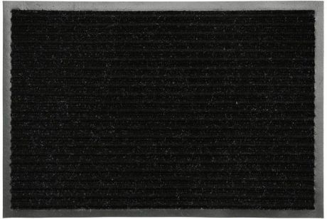 Коврик придверный "Vortex", влаговпитывающий, цвет: черный, 50 см х 80 см