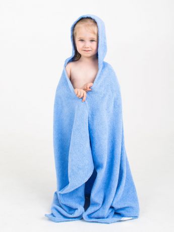 Полотенце детское BabyBunny Полотенце с капюшоном - Голубое, M, голубой