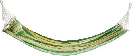 Гамак Boyscout "Комфорт" с деревянными направляющими, цвет: зеленый, желтый, 200 х 90 см