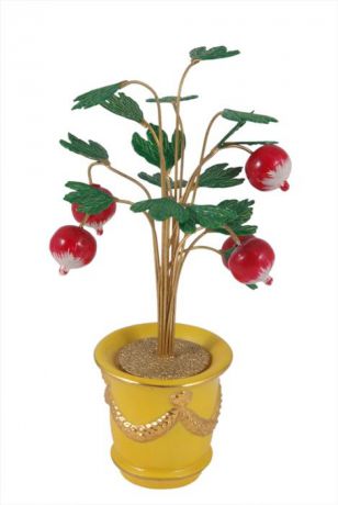 Композиция Faberge "Дерево гранат", красный, белый, желтый, золотой, зеленый