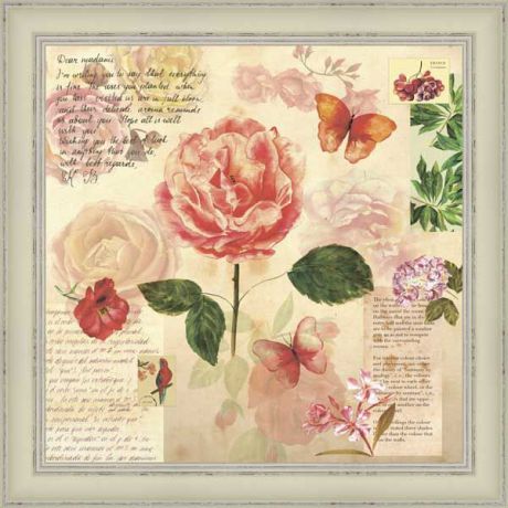 Картина Экорамка Письмо с розой 49x49 см