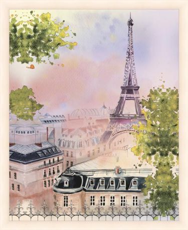Картина Экорамка Париж акварель 45x55 см