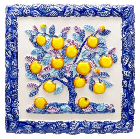 Декоративное панно Мастер Чирва Большая яблоня (СК-406), синий