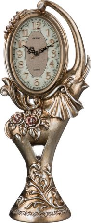 Настольные часы Lefard Бронзовый слон, кварцевые, 204-110, 47,5 х 19,5 х 12 см