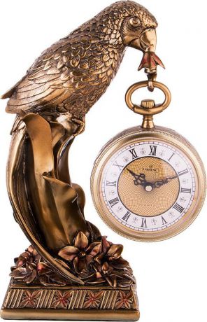 Настольные часы Lefard Бронзовый попугай, кварцевые, 204-176, 40 х 13,5 х 26 см