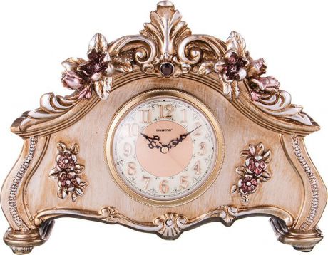 Настольные часы Lefard Цветы, кварцевые, 204-186, 40 х 30,5 х 13,5 см