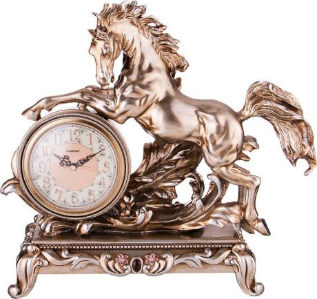 Настольные часы Lefard Лошадь, кварцевые, 204-182, 44 х 39,5 х 19 см