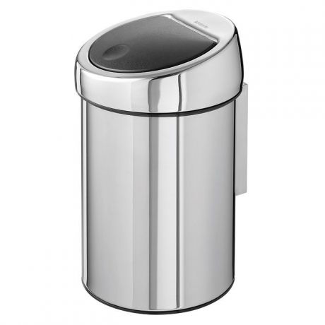 Бак мусорный Brabantia "Touch Bin", цвет: стальной полированный, 3 л. 363962