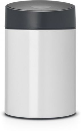Бак мусорный Brabantia "Slide Bin", цвет: белый, серый (FPP), 5 л. 483165