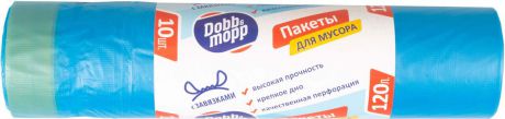 Пакеты мусорные "Dobb&Mopp", с завязками, 120 л, 10 шт