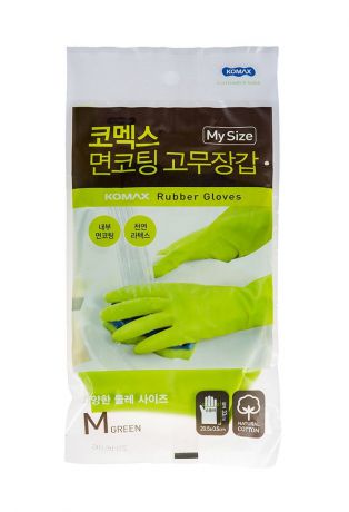 Перчатки хозяйственные KOMAX Clean, зеленый