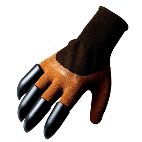 Перчатки хозяйственные Planka перчатки-когти для сада, коричневый
