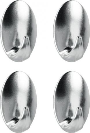 Крючок для ванной Metaltex, 29.46.12, серый, 4 шт