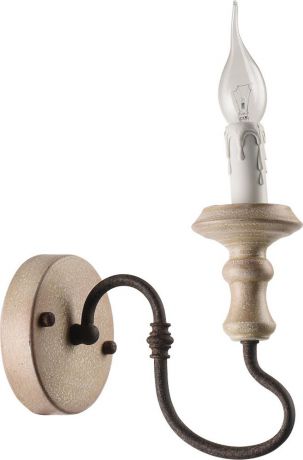 Настенный светильник Arte Lamp Woodstock, A1700AP-1BR, коричневый