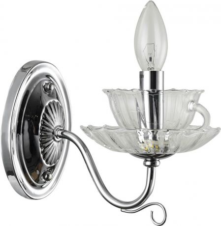 Настенный светильник Arte Lamp Tet-a-tet, A1704AP-1CC, серый металлик