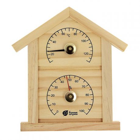 Термометр с гигрометром "Домик" для бани и сауны