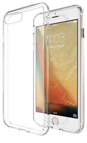 Чехол для сотового телефона Gurdini Чехол накладка iPhone 7/8 силикон плотный 0,4 прозрачный, прозрачный