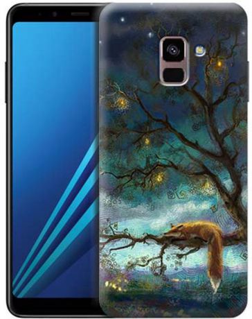 Чехол для сотового телефона GOSSO CASES для Samsung Galaxy A8+ (2018) с принтом, 197809, темно-синий