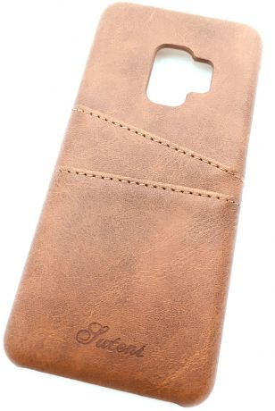 Чехол для сотового телефона Мобильная мода Samsung S9 Накладка кожанная, с двумя карманами для карт, 7178A, коричневый