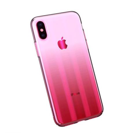 Чехол для сотового телефона Baseus WIAPIPHX-JG04, прозрачный, розовый