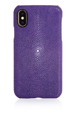 Чехол для сотового телефона I-idea Exclusive 905553 натуральная кожа скат шлифованный для Apple iPhone X/XS 5.8", фиолетовый