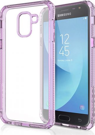 Чехол-накладка Itskins Hybrid Clear для Samsung Galaxy J6 (2018), сиреневый, прозрачный