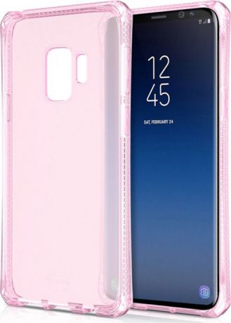Чехол-накладка Itskins Spectrum Clear для Samsung Galaxy S9, светло-розовый